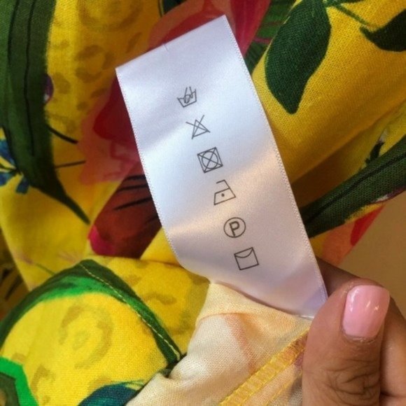 FARM Rio Golden Jungle Floral Linen Midi Dress - Picture 13 of 13